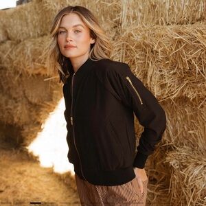 Albion Black Bomber Jacket